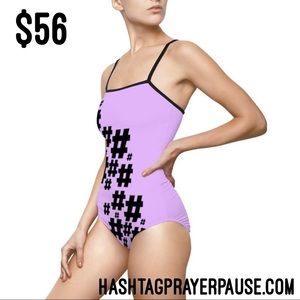 #PrayerPause Women's Lilac Night Swimsuit